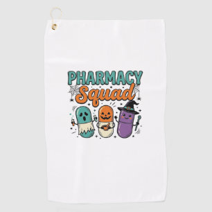 Pharmacy Squad Halloween Vintage Vector Shirt Desi Golf Towel