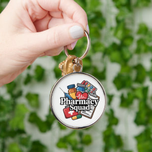 'Pharmacy Squad'. Key Ring