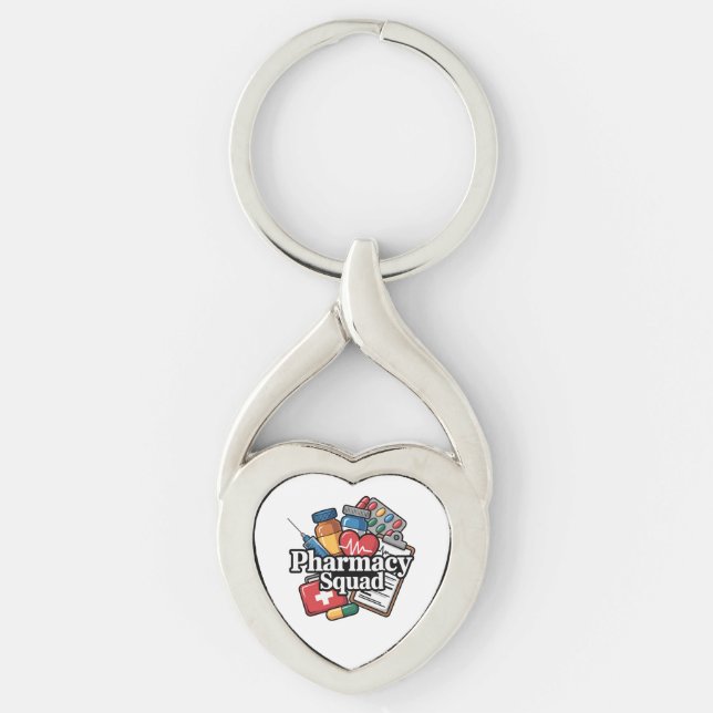 'Pharmacy Squad'. Key Ring (Front)
