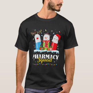 Pharmacy Squad Pills Snowman Reindeer Santa Claus T-Shirt