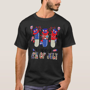 Pharmacy Squad Pills Usa Flag Pharmacist 4th Of Ju T-Shirt
