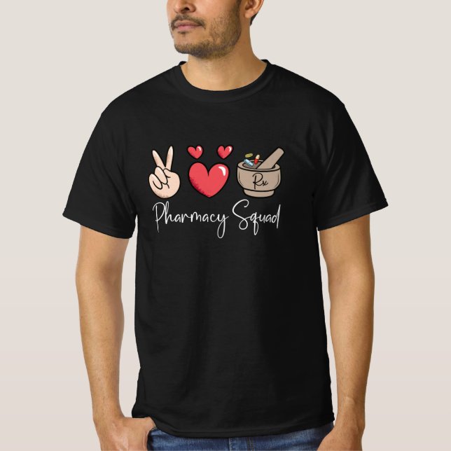 Pharmacy Squad Technician Tech Medicine Pharmacist T-Shirt (Front)