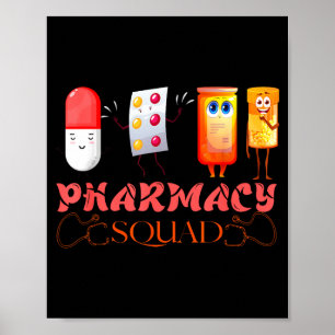 Pharmacy Squad Valentines Cute Lls Pharmacist Phar Poster