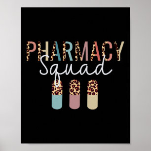Pharmacy Squad With Leopard Print For Pharmacist T