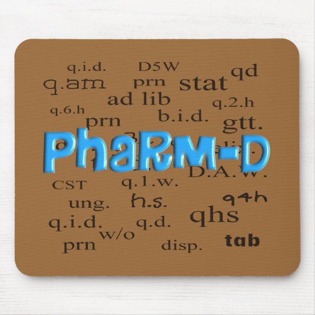 Pharmacy Student Pharm-D Gifts Mouse Mat (Front)