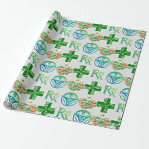 Pharmacy styled wrapping paper