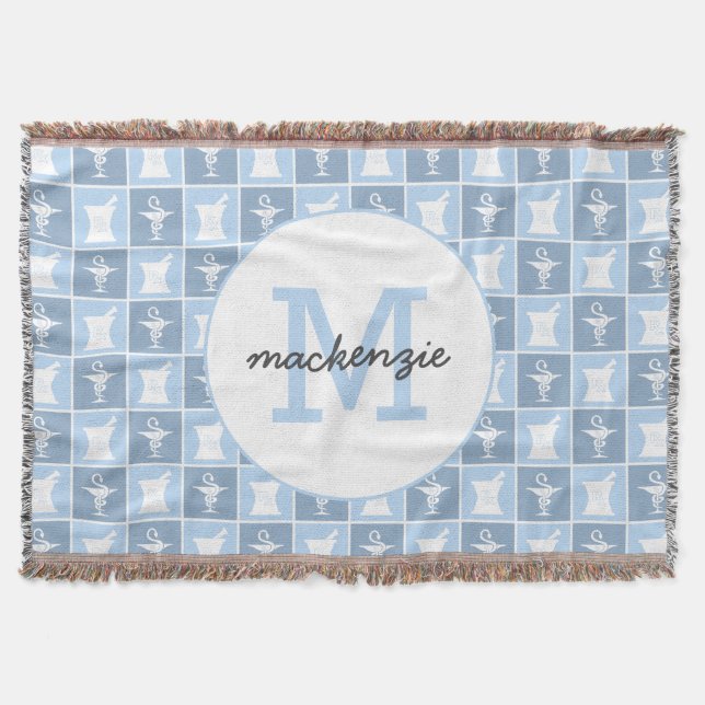 Pharmacy Symbol | Pharmacist | Pharmacy Custom Throw Blanket (Front)