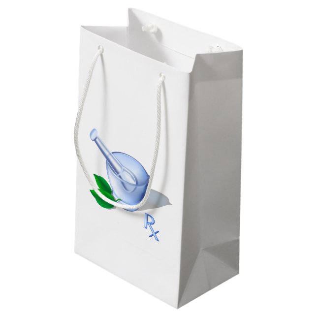Pharmacy Symbol Small Gift Bag (Back Angled)