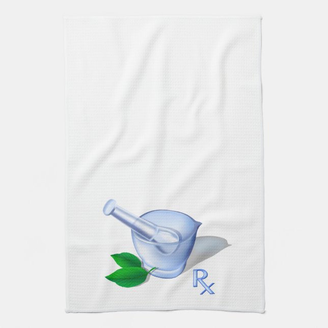 Pharmacy Symbol Tea Towel (Vertical)