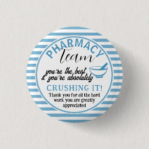 Pharmacy team appreciation thank you 3 cm round badge