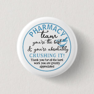 Pharmacy team appreciation thank you 3 cm round badge
