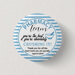 Pharmacy team appreciation thank you 3 cm round badge