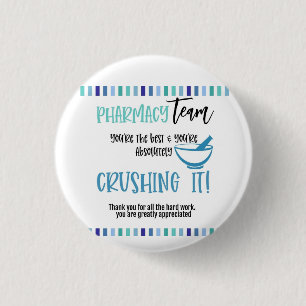 Pharmacy team thank you 3 cm round badge