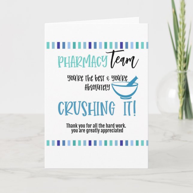 Pharmacy team thank you card (Front)