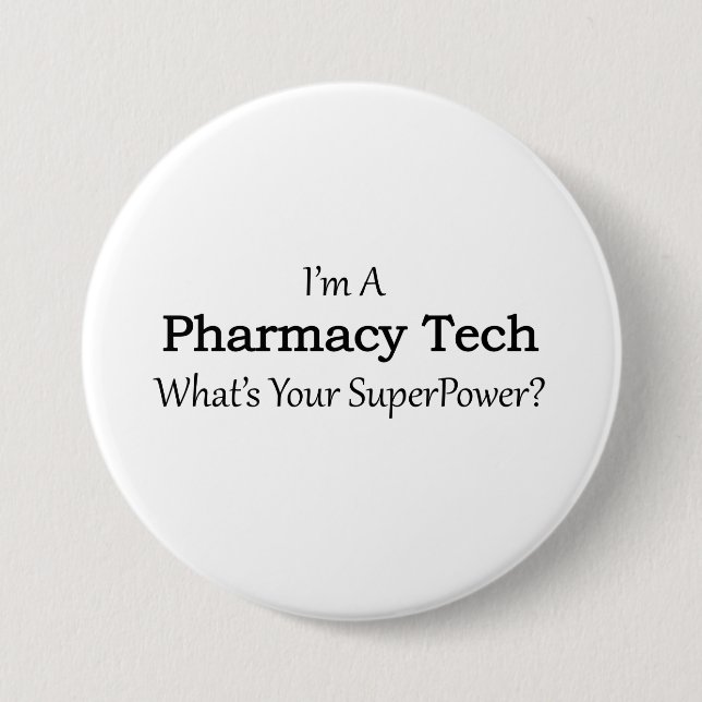 Pharmacy Tech 7.5 Cm Round Badge (Front)