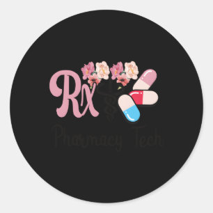 Pharmacy Tech Caduceus Pharmacy Technician Classic Round Sticker