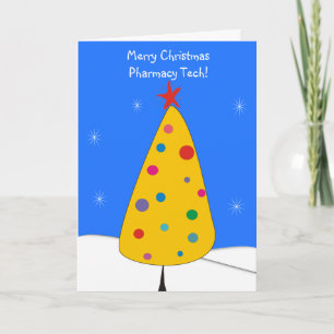 Pharmacy Tech Christmas Cards #4 Blue