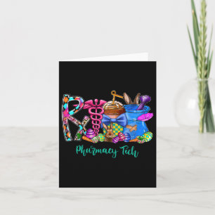Pharmacy Tech Coffee Bunny Easter Day Pharmacist T Card