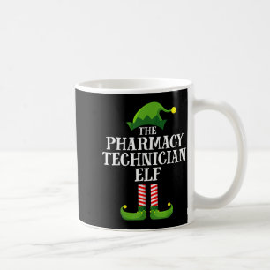 Pharmacy Tech Elf Matching Family Group Christmas  Coffee Mug