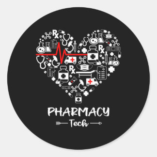 Pharmacy Tech He Pharmacy Tech Classic Round Sticker