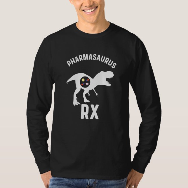 Pharmacy Tech Humour Pharmacy Week Pharmasaurus Rx T-Shirt (Front)