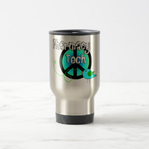 Pharmacy Tech Peace Sign Design Gifts Travel Mug