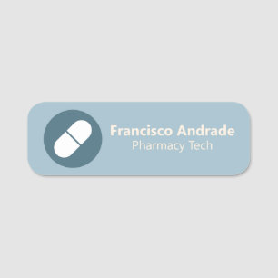 Pharmacy Tech Pharmacist Magnetic Decorative Pill Name Tag