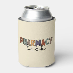 Pharmacy Tech Retro Pharmacy Technician Can Cooler