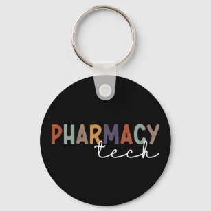 Pharmacy Tech Retro Pharmacy Technician Key Ring