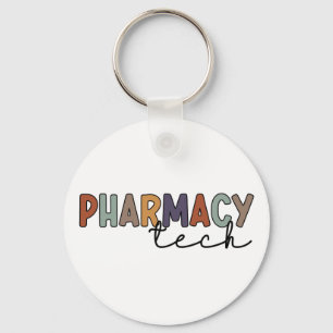 Pharmacy Tech Retro Pharmacy Technician Key Ring