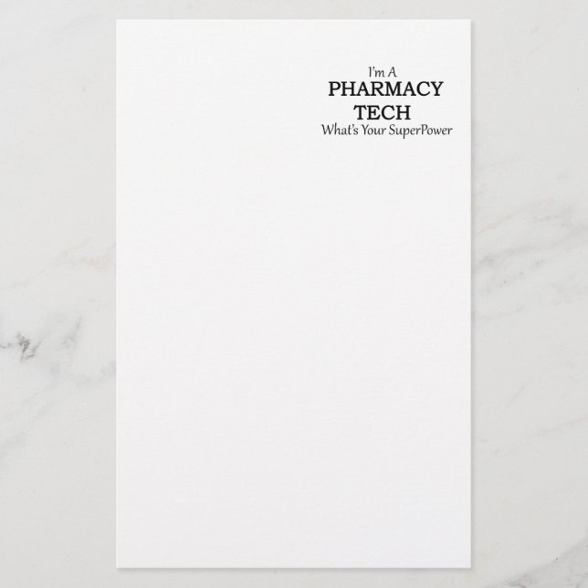 PHARMACY TECH STATIONERY (Front)