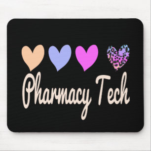 Pharmacy Tech Technician Gift Hearts Mouse Mat