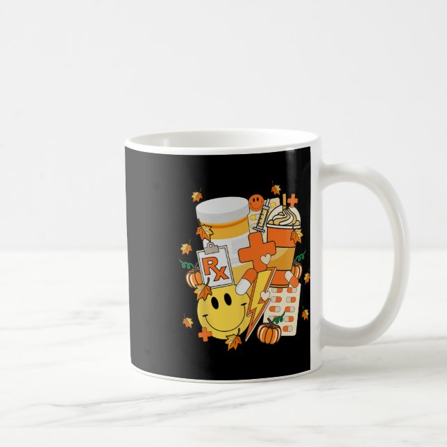 Pharmacy Tech Technician Pharmacist Student Fall V Coffee Mug (Right)