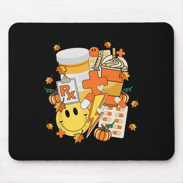 Pharmacy Tech Technician Pharmacist Student Fall V Mouse Mat (Front)