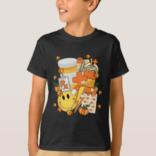 Pharmacy Tech Technician Pharmacist Student Fall V T-Shirt