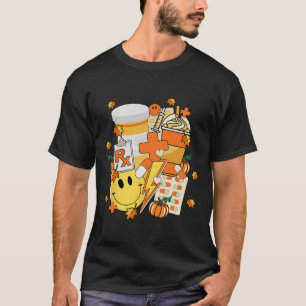 Pharmacy Tech Technician Pharmacist Student Fall V T-Shirt