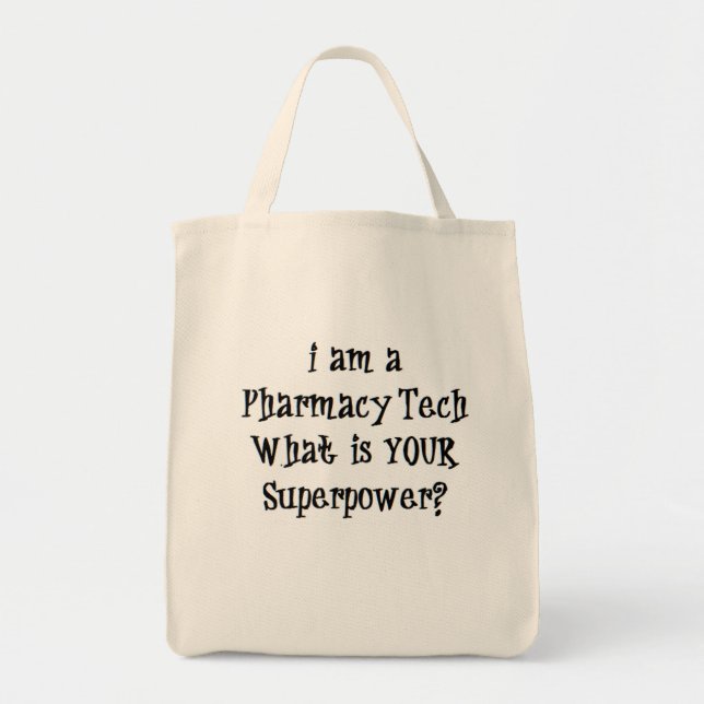 pharmacy tech tote bag (Front)