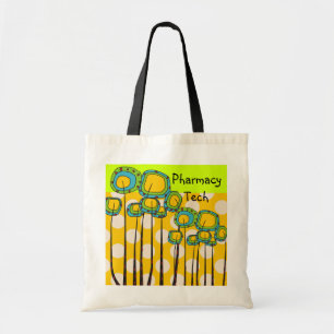 Pharmacy Tech Tote Whimsical Flowers