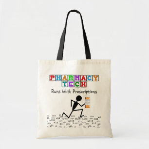 Pharmacy Tech Tote With Rx Abbreviations Stickman Bag