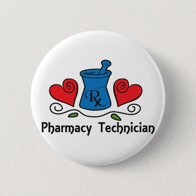 Pharmacy Technician 6 Cm Round Badge (Front)