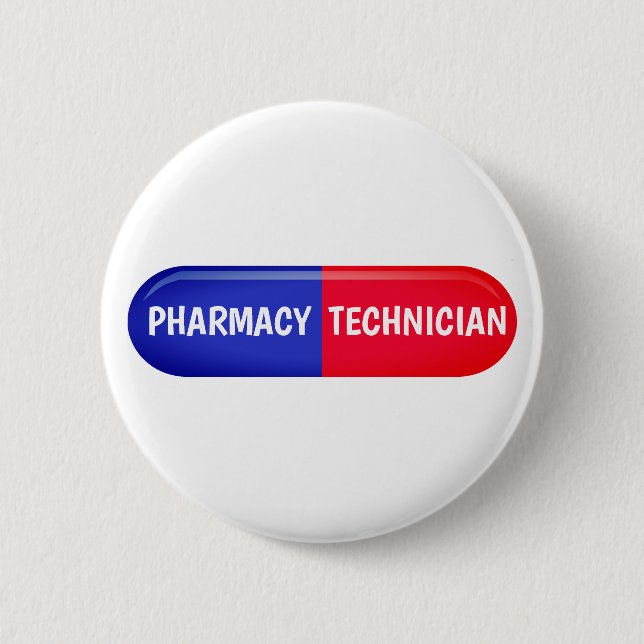 Pharmacy Technician 6 Cm Round Badge (Front)