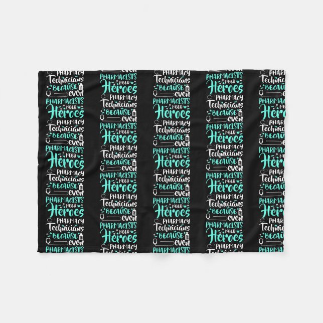 Pharmacy Technician Because Pharmacist Need Fleece Blanket (Front (Horizontal))