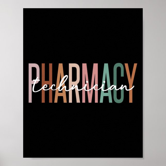 Pharmacy Technician Certified Pharm Tech Pharmacis Poster (Front)