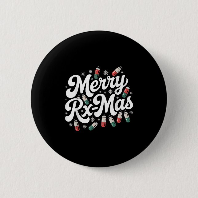 Pharmacy Technician Christmas Pharmacist Pharmacy  6 Cm Round Badge (Front)