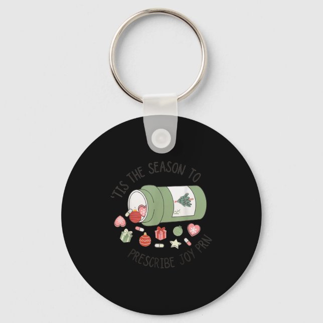 Pharmacy Technician Christmas Pharmacy Graduation  Key Ring (Front)