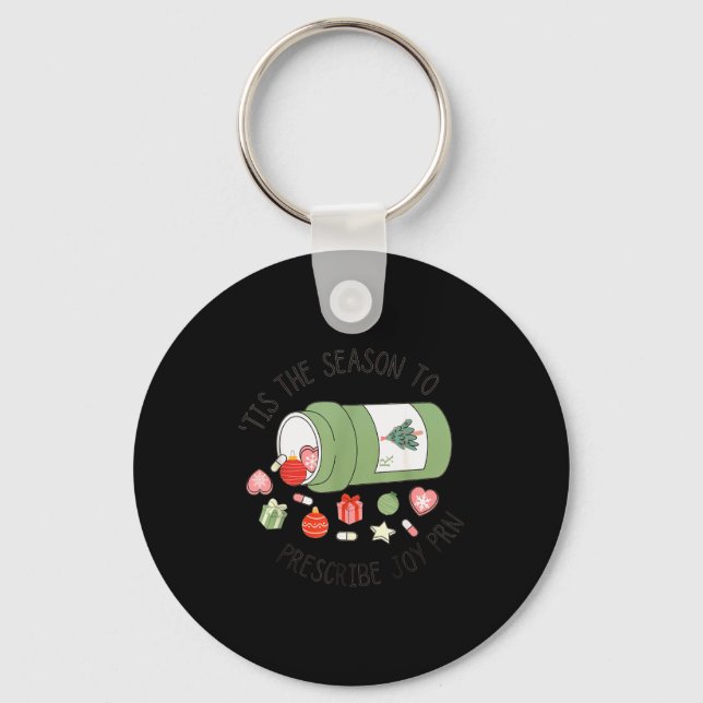 Pharmacy Technician Christmas Pharmacy Graduation  Key Ring (Front)