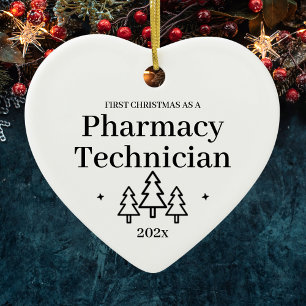 Pharmacy Technician First Christmas New Job Ceramic Tree Decoration