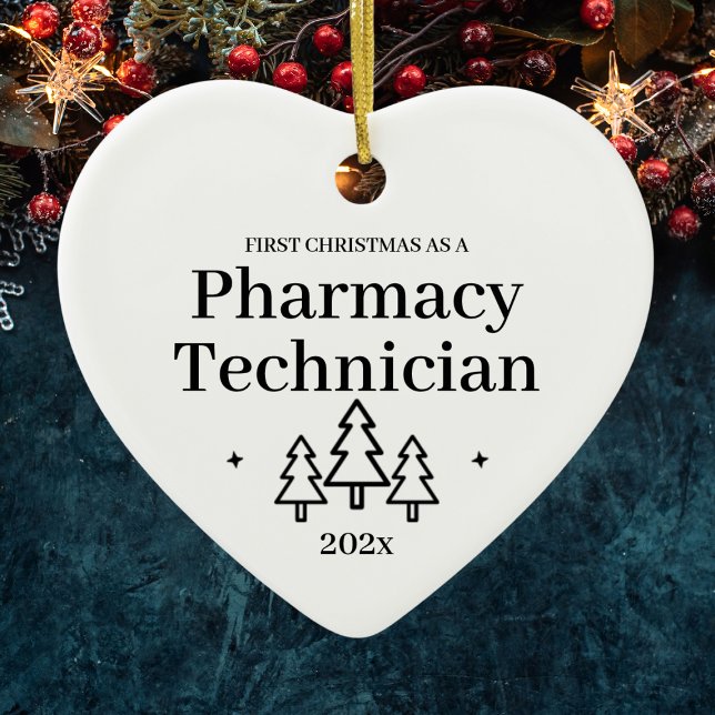 Pharmacy Technician First Christmas New Job Ceramic Tree Decoration (Pharmacy Technician First Christmas New Job Ceramic Ornament
)