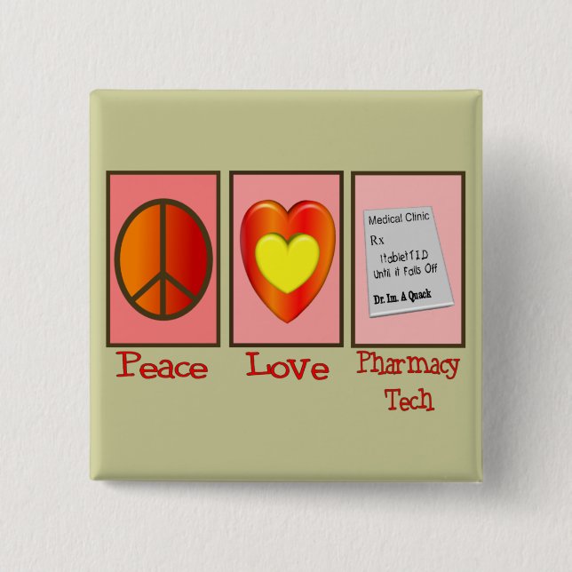 Pharmacy Technician Gifts 15 Cm Square Badge (Front)