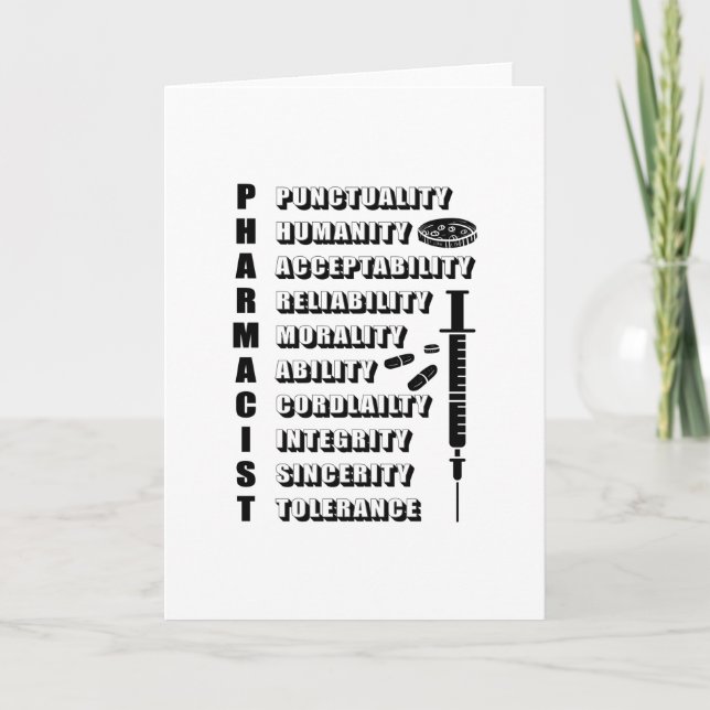 Pharmacy Technician Pharmacists Pharmacist Quote Card (Front)